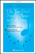 Oh, You Don't Need a Phone to Call Jesus Unison choral sheet music cover